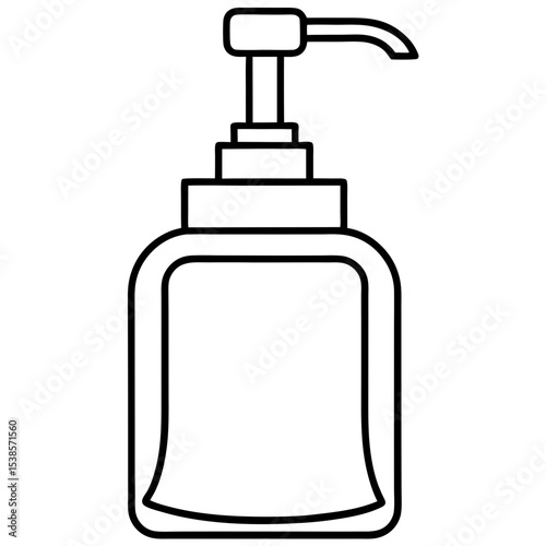 Hand Sanitizer Dispenser Line Art