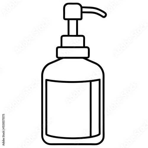 Hand Sanitizer Dispenser Line Art