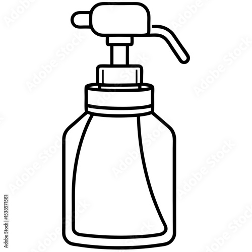 Hand Sanitizer Dispenser Line Art