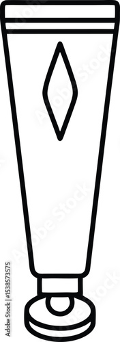 BB cream cosmetic tube outline.