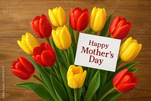 Vibrant spring floral arrangement for celebrating mothers' special day