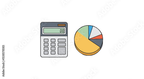 calculator on white background