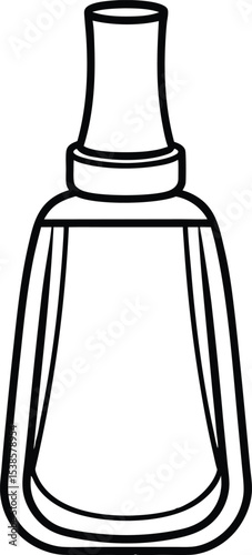 glass nail polish bottle outline.