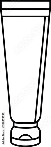 hand lotion tube line art design.