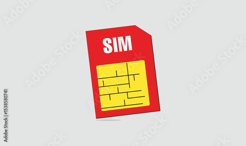 Mobile sim vector illustration