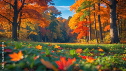 Fall Season in the Greenwood Forest of Berlin