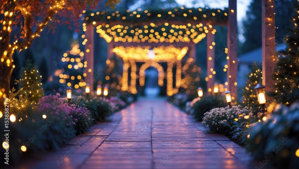 Obraz premium Stunning outdoor lighting for gardens