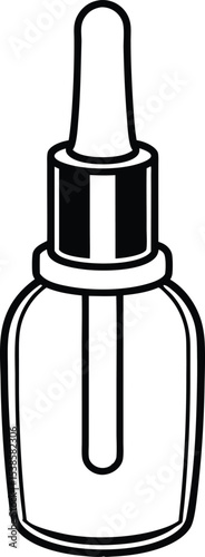 Nail Cuticle Oil Bottle Vector.