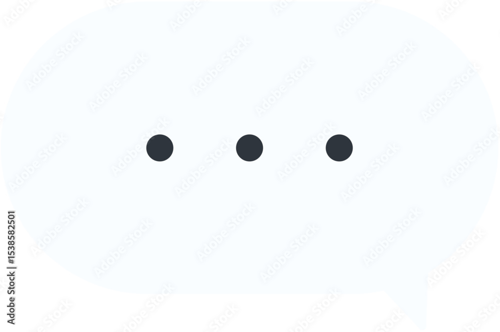 Fototapeta premium Typing chat bubble with ellipsis vector
