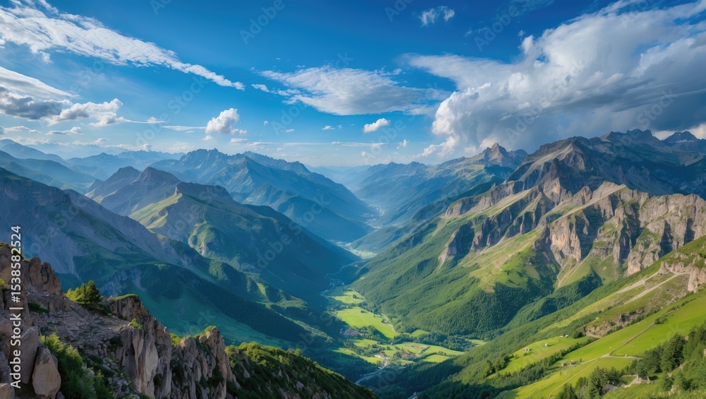 Fototapeta premium Breathtaking Mountain Scenery from the Seceda Peak