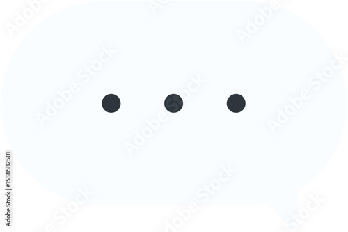 Typing chat bubble with ellipsis vector