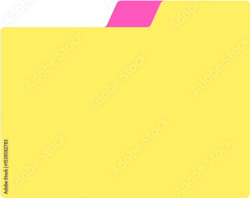 Minimal flat yellow folder illustration

