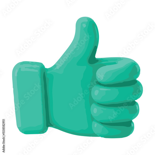 3D thumb up like symbol