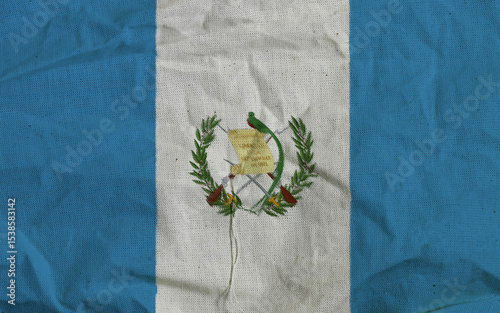 canvas Flag of Guatemala with blue and white colors