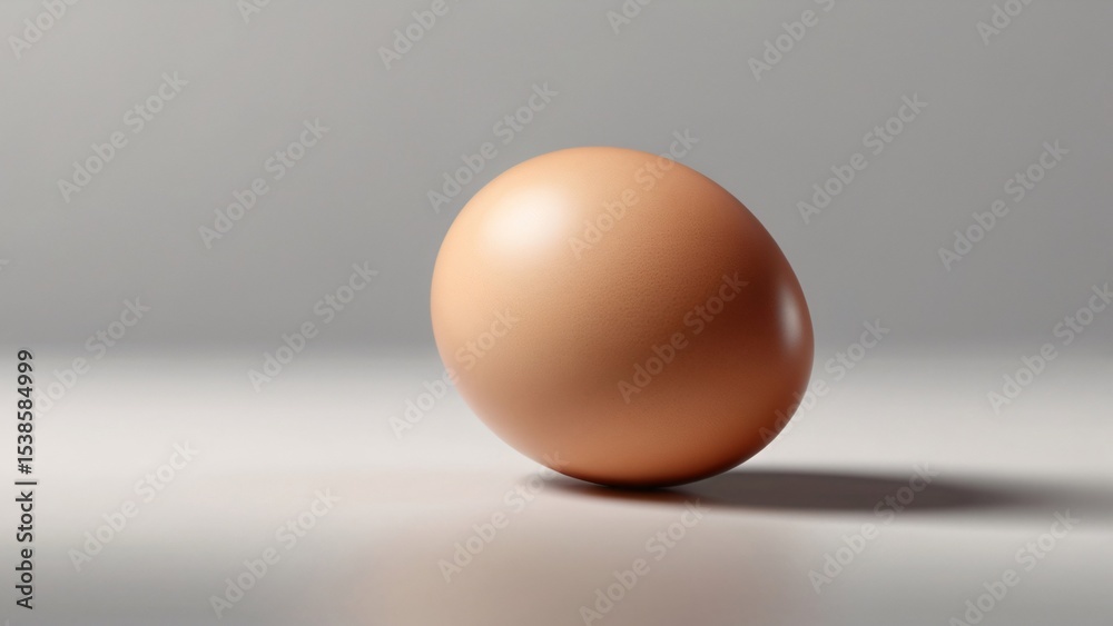 Perfect Brown Egg A Stunning 3D Render of a Single Egg on a White Background Perfect Brown Egg A Stunning 3D Render of a Single Egg on a White Background