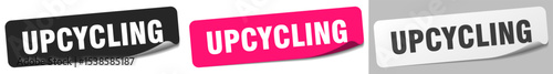 upcycling sticker. upcycling sticker set on white background