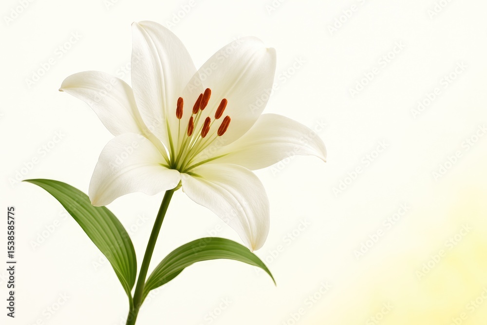 Fototapeta premium Stunning lily flower against a vibrant backdrop