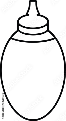 round lotion bottle outline vector.