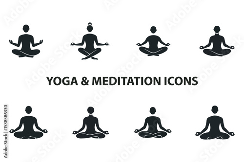 yoga icons set