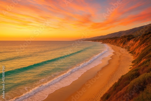 Sunset views along the scenic coastal region