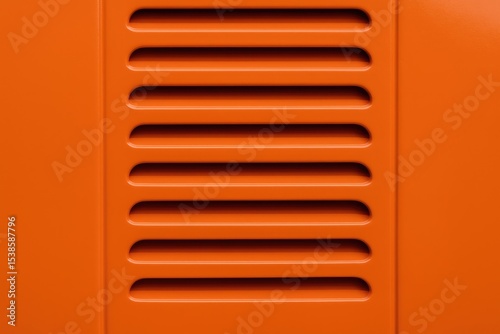 Vertical view of a vibrant orange vehicle vent cover