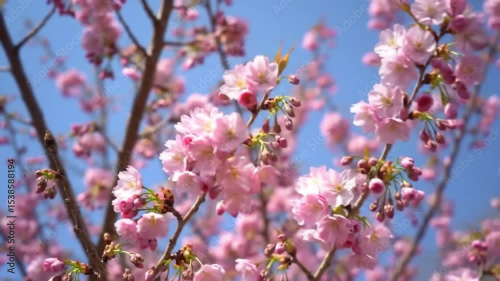 Stunning Pink Cherry Blossoms in Full Bloom Springtime Beauty Stunning Pink Cherry Blossoms in Full Bloom Springtime Beauty