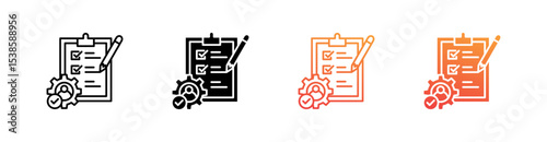 Interview Skills Multiple Style Icon Set Vector 
