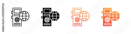 Voice Recorder Multiple Style Icon Set Vector 