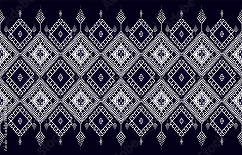 Vector illustration of geometric or ethnic seamless pattern traditional design for background or wallpaper