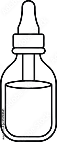 vitamin c face serum bottle outline.