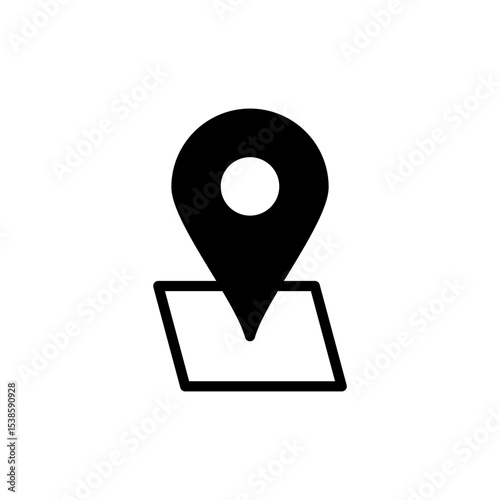 Address icon symbol for apps and websites. home location sign and symbol. pinpoint