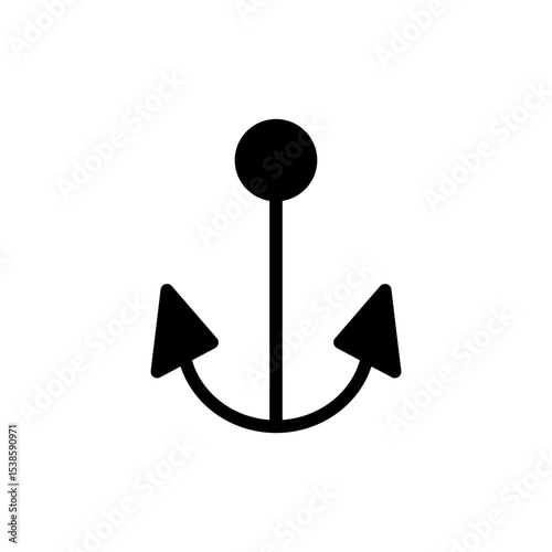 Anchor icon symbol for apps and websites. Anchor sign and symbol. Anchor marine icon.