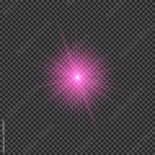 Light effect of purple lens flares