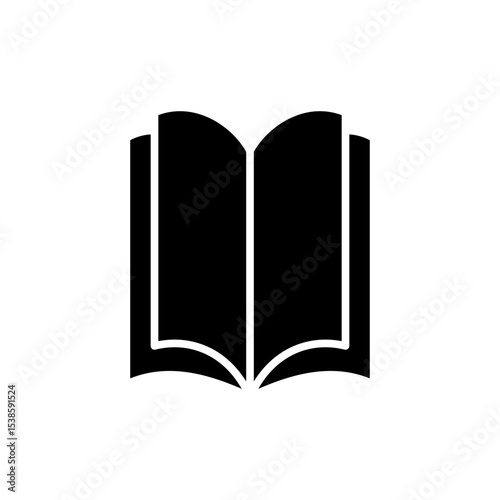 Book icon symbol for apps and websites. open book sign and symbol. ebook icon