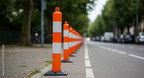 traffic cones on the road