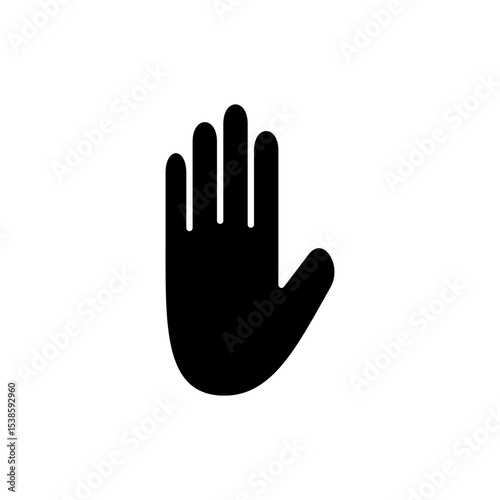 Hand icon symbol for apps and websites. hand sign and symbol. palm