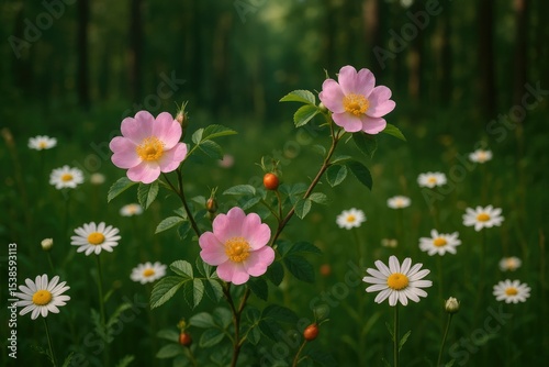 Stunning blossoms amidst serene natural surroundings