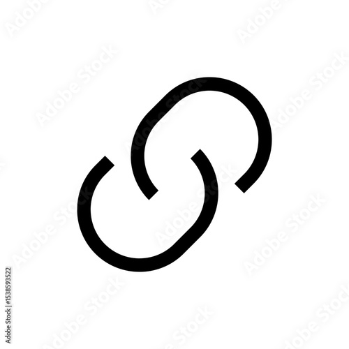 Link icon symbol for apps and websites. Hyperlink chain sign and symbol