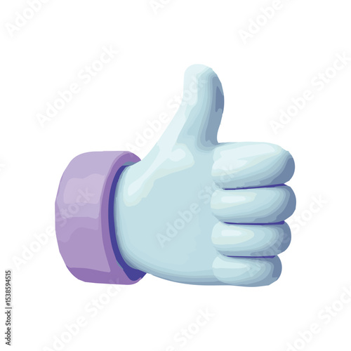 3D thumbs up sign
