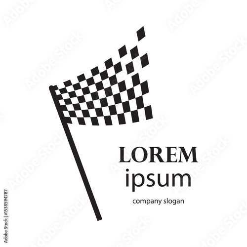image of a racing flag flying
