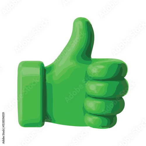 3D thumbs up sign