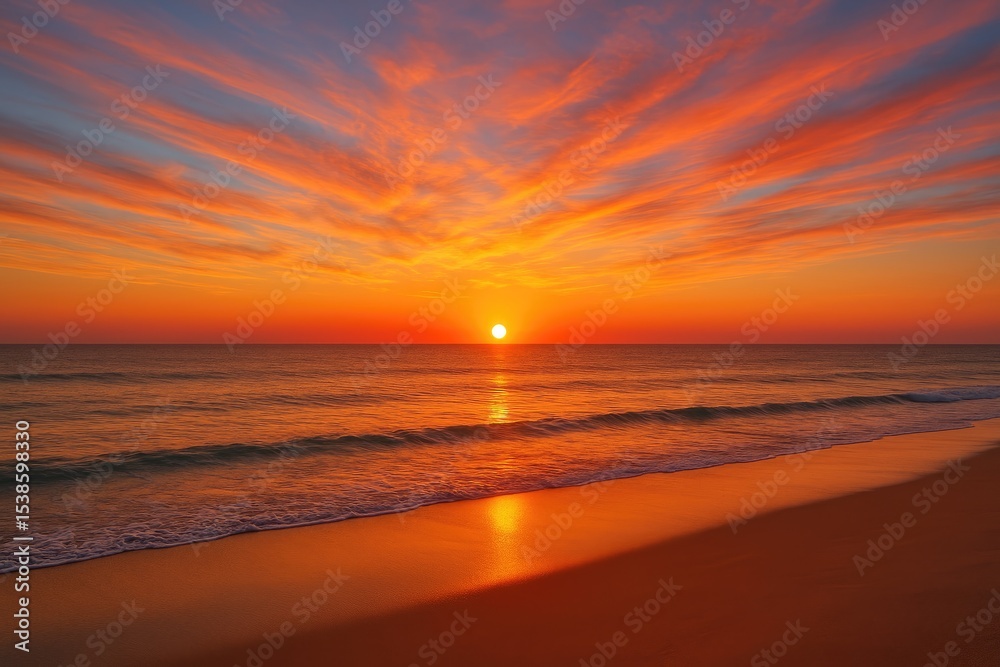 Fototapeta premium Stunning Evening Glow with Vibrant Sky Colors