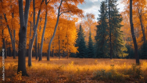 Fall season at a Russian park