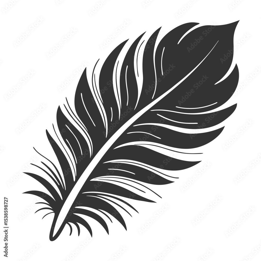 Obraz premium feather isolated on white background