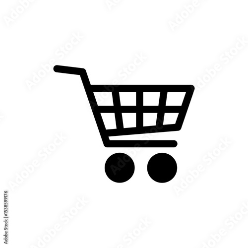 Shopping icon symbol for apps and websites. Shopping cart sign and symbol. Trolley icon