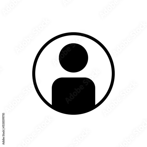 User icon symbol for apps and websites. person sign and symbol. people icon.