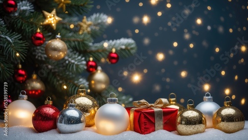 Festive holiday decor for seasonal celebrations and New Year festivities