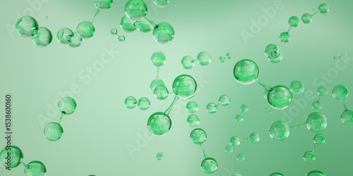 Green Hydrogen, H2 molecule. Net Zero and carbon neutral. Investment sustainability. environmental protection concept, sustainable development, climate change, green energy.	