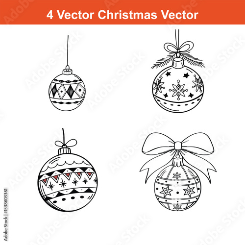 Christmas Ornaments Icons Set,Set of Christmas and New Year silhouette icons. Outline of party black elements of Christmas festive decoration. Christmas tree, Santa, deer, gingerbread, candle, snowbal
