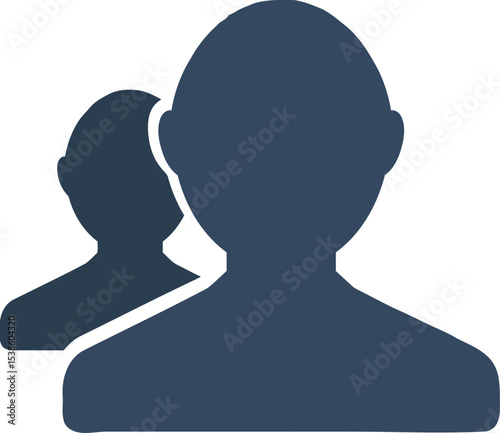 Silhouette Icons Representing People, Teamwork, and Community